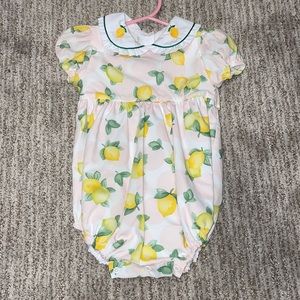 Sal and Pimenta lemonade print romper size 6 months